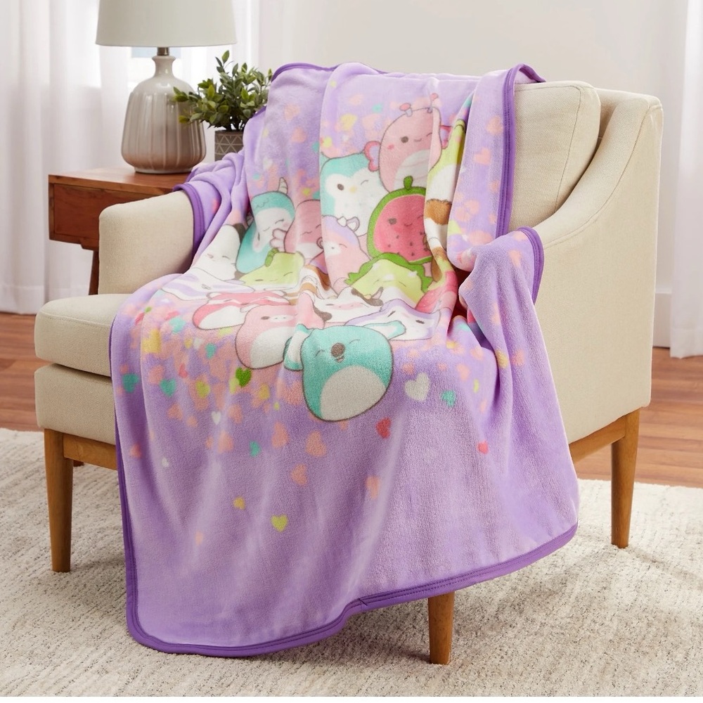 NWT 40”x50” Purple Silky Soft Squishmallow Throw - Benny Patty Connor